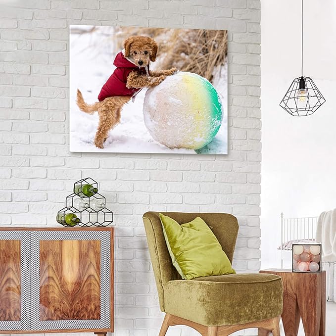 Personalized Photo to Canvas Print - Canvas Prints With Your Photos on Custom Wall Art for Bedroom, Living Room, Wedding Baby Pet Family Picture Framed Wall Art (20" W x 16" H)