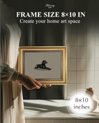 HUARCEY Gold Framed Vintage Wall Art Black Dog Wall Decor Minimalist Animal Art Pictures Room Decor Dog Lovers Gifts Modern Canvas Prints Shelf Artwork for Bedroom Bathroom Living Room 8x10in