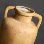 Ceramic Flower Vase with 2 Handles, 8.85 inch Tall Terracotta Rustic Farmhouse Vase, Wide Mouth, for Home Decor, Dining Table, Living Room, Kitchen, Office