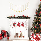 Mkono Moon Phase Wall Hanging Boho Aesthetic Room Decor Metal Moons Garland Hanging Art Bohemian Home Decoration for Girls Room Nursery Bedroom Livingroom Dorm, Ideal, Gold, 50"