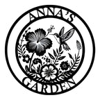 Custom Metal Garden Sign, Personalized Metal Home Garden Sign, Garden Gecor for Outside, Personalized Garden Signs with Name, Flower Garden Sign, Mom Grandma Women gifts