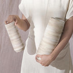 ALMA White Vessel 13 Inch Tall, Large Floor Vase for Wedding and Housewarming|Ceramic Pampas Grass Vase in Minimalist Modern Home Decor, Aesthetic Room Decor, Shelf Decor