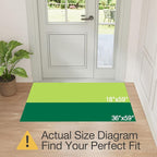 LUMI Ultra Thin Door Mat for Entryway,18"x59" Low Profile Non Slip Rubber Backing Indoor Doormat, Easy Clean Welcome Entrance Mat for Inside House, Patio,Light Grey