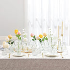Bud Vases in Bulk 30, Clear Glass Bud Vases for Centerpieces, Small Vase for Flowers, Mini Vintage Flower Vase for Centerpieces, Wedding Table Decor, Home Decor