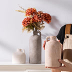 Ceramic Vase Home Table Decor - Flower Vase Set of 3 Living Room Kitchen Decorations Farmhouse Modern Rustic Vases Decorative Centerpiece for Shelf Bedroom Office Bathroom Dining Coffee Desk