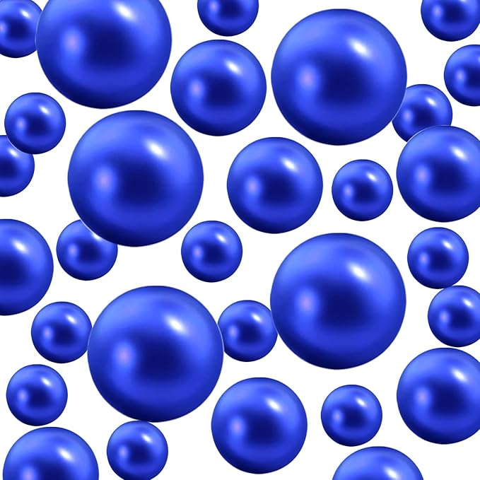 300Pcs Vase Filler RoyalBlue No Hole Faux Pearl Beads for Vase Filling Decorations, Candle Centerpieces, Wedding Centerpieces, Home Party Decor (8/14/20mm)