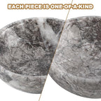 Koville Moroccan Natural Marble Incense Holder, Incense Holders for Sticks, Sturdy Incense Burner Ash Catcher, Ideal for Meditation, Relaxing, Easy to Clean(Gris Lido)