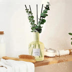 COCORRÍNA Lemon Eucalyptus Reed Diffuser – 6.76 oz Essential Oil with Sticks & Dried Eucalyptus Branches, Home Fragrance for Bedroom or Bathroom Décor