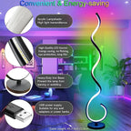 BESKEITE RGB Spiral Floor Lamps for Living Room, Smart LED Corner Floor Lamp for Bedroom with Remote APP Control, Modern Standing Lamp with Music Sync Color Changing Mood Lighting for Home Decor