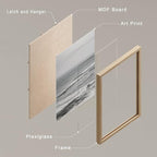 SIGNWIN Framed White Minimal Ocean Beach Seashore Coastals Wall Art, Set of 4 Landscape Colorful Wall Decor Prints, Nature Wilderness Wall Décor for Living Room, Bedroom - 8"x10" Natural