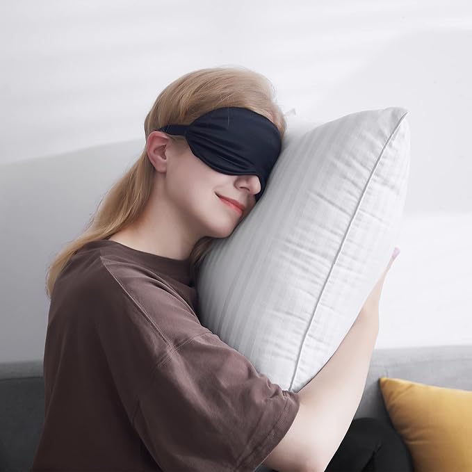 Oubonun 24 x 24 Throw Pillow Inserts, Firm and Fluffy Decorative Square Pillows for Couch Bed Sofa with Soft Cotton Cover White Cushion with Down Alternative Pack of 2