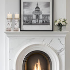 Candle Holder for Pillar Candle Set of 2, Farmhouse Wood Candle Holder, Rustic Wooden Candle Stand, Vintage Wooden Candlestick Holders Decorative for Living Room, Table Centerpiece, Washe White