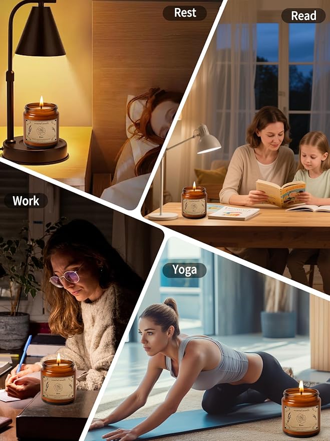 Scented Candles Gift, 16oz Large Jar Scented Candle – Rose Soy Wax Candle with 100 Hour Burn Time, Long Lasting Aromatherapy Candle for Romantic Home Fragrance, Bedroom Décor & Gift for Her/Him