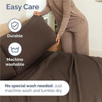 King Size 4 Piece Sheet Set - Comfy Breathable & Cooling Bed Sheets Set - Hotel Luxury Bedding for Women, Men, Kids, Teens, Boys & Girls - Deep Pockets, Ultra-Soft and Wrinkle Free - Oeko-Tex - Brown