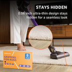 ZONGOOL 8 PCS Rug Tape, Reusable Washable Carpet Tape, Double Sided Non-Slip Rug Pads for Hardwood Floors, Rug Stoppers for Area Rugs, Black