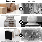 Candle Holder for Pillar Candle Set of 2, Farmhouse Wood Candle Holder, Rustic Wooden Candle Stand, Vintage Wooden Candlestick Holders Decorative for Living Room, Table Centerpiece, Washe White