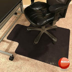 RESILIA Office Desk Chair Mat with Lip - for Low Pile Carpet (with Grippers) Black, 36 Inches x 48 Inches, Made in The USA