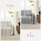 Boho Couch Cover Washable Sectional Couch Covers for Dogs Reversible Sofa Slipcover for 2 or 3 Cushion Couch Pet Friendly Furniture Protector (2# Grey, 91" x 118")