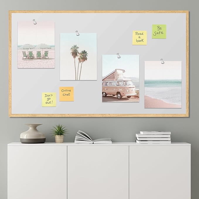 SIGNWIN Adhesive Canvas Poster Collage Print Gallery Set 1980s Retro Miami Beach Landscape Nature Wilderness for Living Room, Bedroom, Office - 11"x14"x4