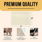 Non Slip Area Rug Gripper 4x6 Feet, Rug Gripper for Hardwood Floors, Laminate, Vinyl, Stone & Tile, Anti Slip Area Rug Pad for Under Rugs