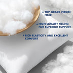 MIULEE 12x20 Pillow Inserts,Set of 2 100% Virgin Microfiber with Cotton Cover Throw Pillows for Couch Sofa and Bed