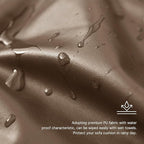 Yates Home PU Leather Couch Sofa Cushion Slipcover Water-Proof Elastic Chair RV Seat Covers Loveseat Slip Cover for Settee Seater Replacement in Living Room（3 Piece Large Sofa Cushion Covers,Camel