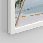 SIGNWIN Framed White Beach Shore Tropical Palm Tree Island Wall Art, Set of 4 Landscape Colorful Wall Decor Prints, Nature Wilderness Wall Décor for Living Room, Bedroom - 12"x16" White