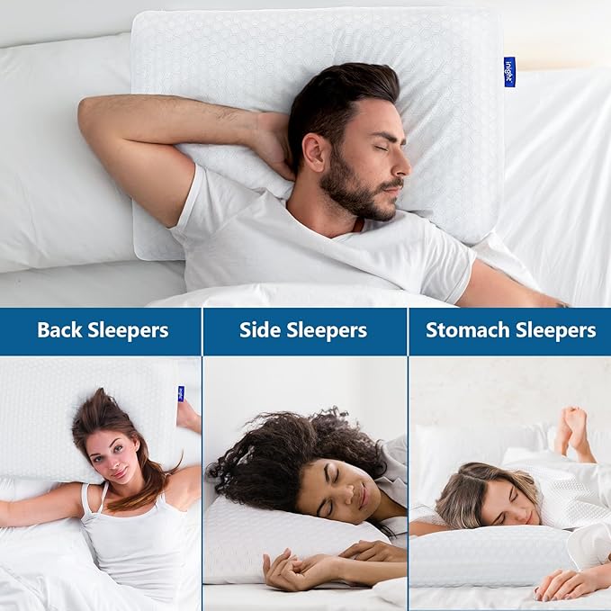 inight Cooling Pillow, Cooling Gel Pillow Memory Foam, Cooling Pillows for Side Sleepers & Back Sleepers Pillow, Cool Gel Pillows for Sleeping, Oeko-TEX & CertiPUR-US Pillow Standard Size