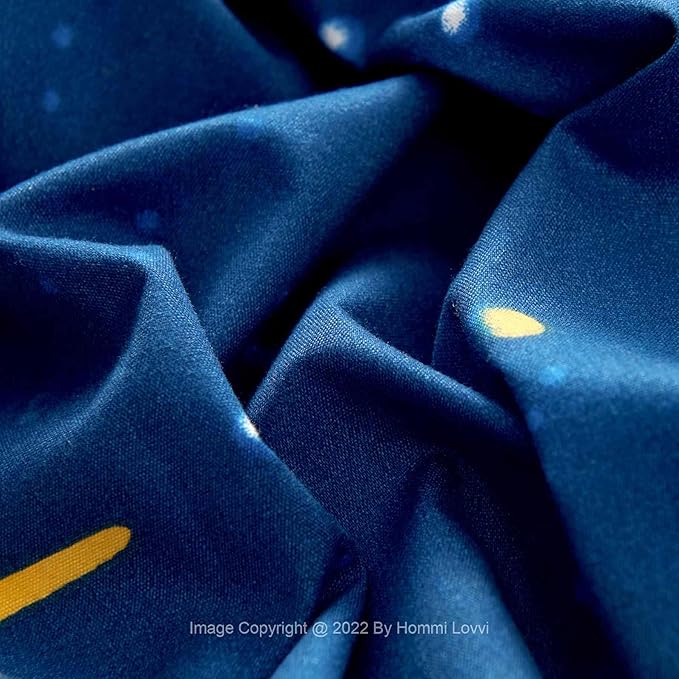 Stars Moon Print Kids Bed Canopy, Girls Princess Canopy Dreamy Room Decor, Soft Hanging Reading Nook Play Tent Canopy, Extra Large Full Size Bed Canopy with String Light