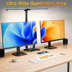 Retractable Dimmable LED Desk Lamp with USB Charging Port, 50 Lighting Modes Dual Swing Arm Architect Adjustable Table Lamp Light Desk Lamp for Home Office Dorm Piano Nail, Black