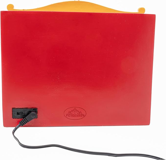 Bigbees Retro Department Store Window Display | Christmas House Village Decoration Collection Accessories Figurines | Motion & Sound Multi Color LED Lights | 10" x 4" x 9"