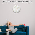 Wall Clock, Silent Clock, Wall Clocks Battery Operated， 12 inch Modern Wall Clock, Suitable for Offices, Living Rooms, Kitchens, Homes, Schools (White)