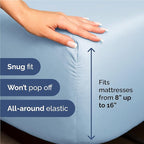 Twin XL Size 3 Piece Sheet Set - Comfy Breathable & Cooling Bed Sheets Set - Hotel Luxury Bedding for Women, Men, Kids, Teens, Boys & Girls - Deep Pockets, Soft, Wrinkle Free - Oeko-Tex - Light Blue