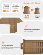 YEFU Outdoor Storage Bench for Patio: Heavy Duty Garden Bench with 96° High Backrest & Oversized Seating - HIPS Weatherproof Patio Bench with Storage for Porch Park Backyard, Teak