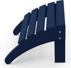 WestinTrends Outdoor Ottoman, Patio Adirondack Ottoman Foot Rest, All Weather Poly Lumber Folding Foot Stool for Adirondack Chair, Widely Used for Outside Porch Pool Lawn Backyard, Navy Blue