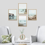 SIGNWIN Poster Bathroom Decor 8"x10"x 4, Wall Art Room Decor Multicolor for Living Room, Bedroom, Office Rocky Storm Cloud Sky Beach Ocean Landscape Nature Wilderness Landscape Colorful Rustic