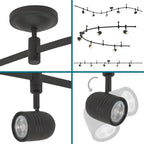 Catalina Lighting 96" Track Ceiling Light, Oil Rubbed Bronze, Transitional 5-Light LED Flex Track, Bulb Included, for Kitchen, Living Room, Home Lighting