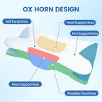 Contour Memory Foam Sleeping Pillows, Bed Pillow for Neck and Shoulder Pain, 2 in 1 Ergonomic Neck Cervical Pillow - for Side,Back,Stomach Sleepers - Neck Pain Relief