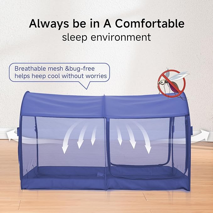 LEEDOR Bed Tent Dream Tents Bed Canopy Shelter Cabin Indoor Privacy Warm Breathable Pop Up Twin/Full/Queen for Kids and Adult Patent Pending(Mattress Not Included)