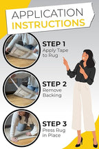 Heavy Duty Double Sided Rug Tape [2"x50yd] Rug Pad Gripper for Hardwood Floors, Vinyl, Area Rugs, Tiles, and Concrete, Two Sided Tape Heavy Duty Carpet Tape, Strong Double Sided Carpet Tape