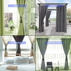 Fenghuangwu Curtain Tiebacks Tassel Tie-Backs, Rope Curtain tie Backs Handmade Curtain Holdbacks Made from Polyester (Charcoal, 4p)