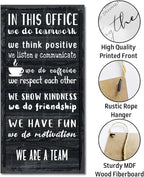 We Are A Team Office Signs Decor, In This Office Sign, Hanging Wood Sign Office Décor, Motivational Quotes Wall Décor, Office Wall Art, Human Resources Office Wall Décor, Team Gift, Gift for Leader A1