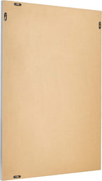 Amazon Basics Rectangular Wall Mount Mirror, Peaked Trim, Nickel, 24" x 36"