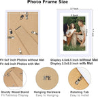 12 Packs 5x7 Picture Frames Bulk, Display 4x6 with Mat or 5x7 Without Mat, White Gallery Frame Set, 5 by 7 Frames Bulk Set of 12, Collage Wall Decor Photo Frame Set for Wall and Tabletop, White