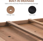 Raised Garden Bed with Legs Outdoor,Elevated Garden Box,Storage Shelf, Protective Liner for Backyard,Patio,Balcony,80x23x30in (Brown)