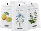 MYARO 12 Packs Scented Sachets for Drawer and Closet, Long-Lasting Closet Deodorizer Freshener, Potpourri Bags Room Scents Smell Goods for House 3 Scents - Fresh Linen, Eucalyptus Peppermint, Lemon