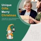 Garden Gnome Statue with Solar Lights – Large Outdoor Sculptures for Patio, Lawn, Yard – Ideal Gifts for Moms, Women, Grandma, Mothers Day, Birthdays, – Funny Double Gnomes Decoration for Housewarming