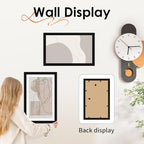 FIXSMITH 8.5x14 Picture Frame Set of 4, Photo Frame with HD Plexiglass, Display Pictures 7x10 with Mat or 8.5x14 Without Mat, Black Picture Frames Collage Wall Decor, Gallary Wall Frame