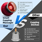 2 Electric Cupping Therapy Set, 5-in-1 Smart Cupping kit with Red Light Therapy, Gua Sha Massage Tool, Relieves Neck Shoulder Back Aches Muscle Soreness, Improves Blood Circulation - Red