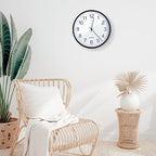 Batiyeer 6 Pcs 6 Pcs Silent Wall Clock Bulk 10 Inch Non Ticking Modern Wall Clocks Battery Operated for Classroom Home Office Kitchen School Living Room Decor (Black)